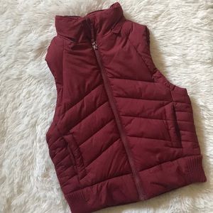 Jonathan Stone Burgundy Puffer Puffy Vest